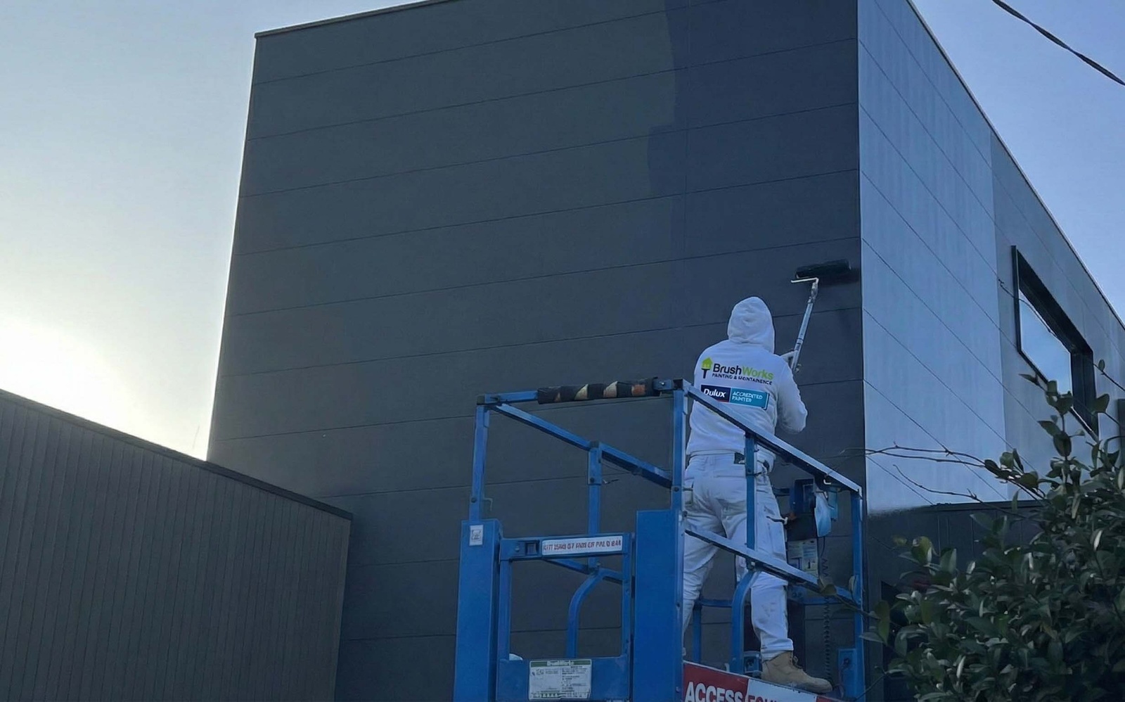 Brushworks painters completing exterior painting works on a Western Sydney property