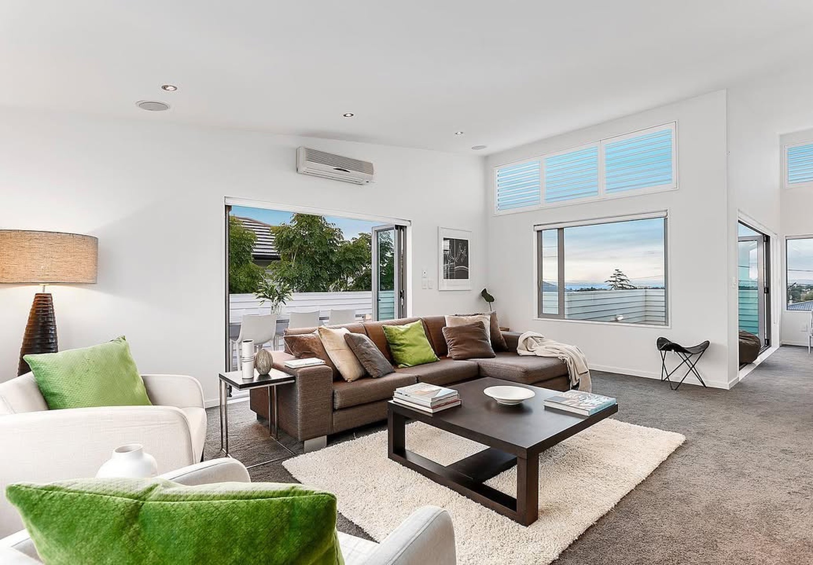 Freshly painted living space with a clean interior finish