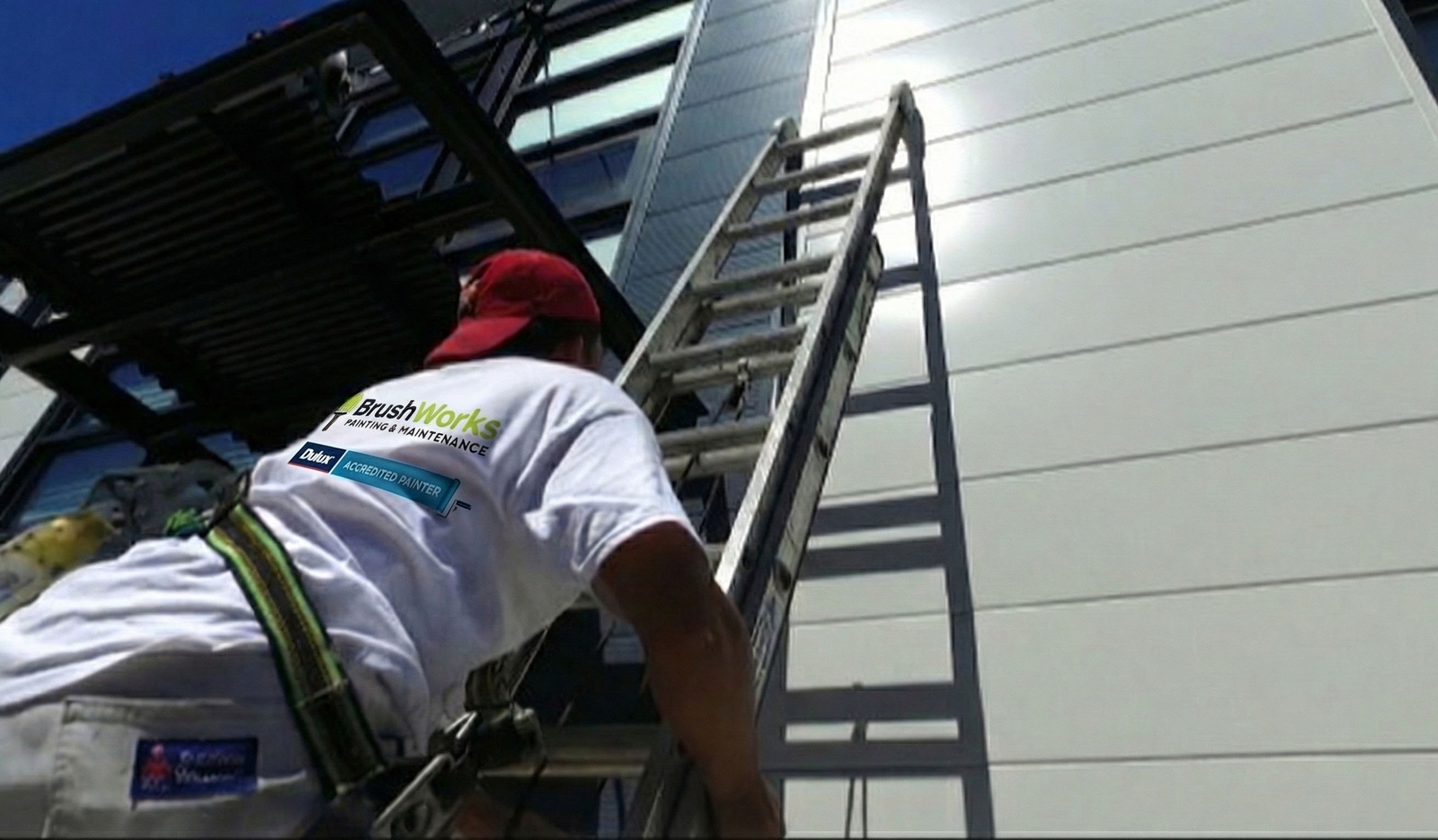 Exterior preparation and painting in progress on a Western Sydney home