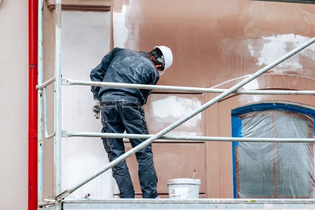 Painter on a Commercial Painting job in Sydney